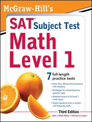 cover image of McGraw-Hill's SAT Subject Test Math Level 1